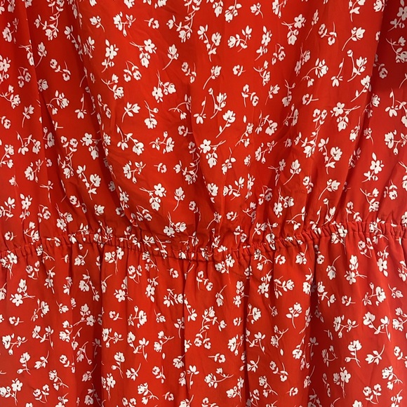 Sezane Gigi Red Coral Floral Mini Dress Size US 10 - Picture 9 of 9
